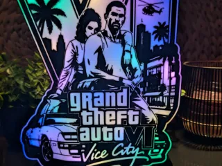 Grand Theft Auto VI Logo - Custom Shape Lightbox