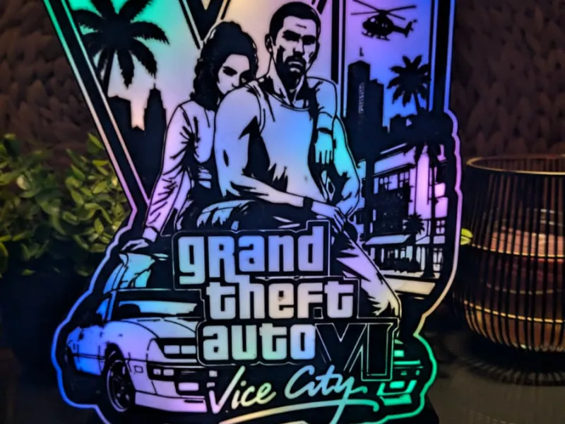 Logo di Grand Theft Auto VI - Lightbox a forma personalizzata