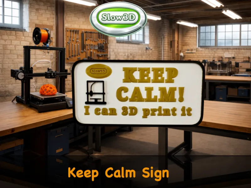 Keep Calm! I can 3D Print it - Sign