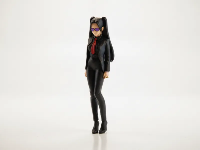 Nerdy Girl Figurine Female Character 3D Printable