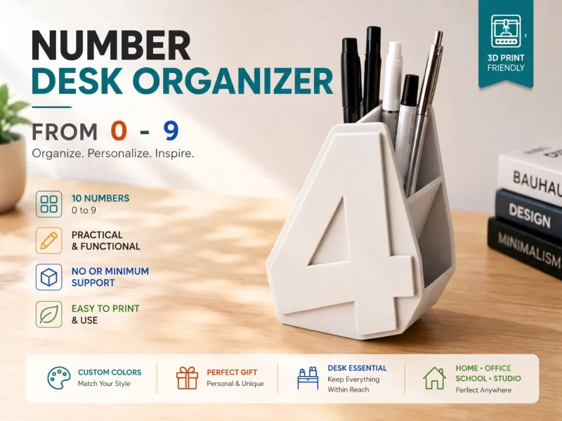 02 | Desk Organizer Series | Numbers 0-9 🔢