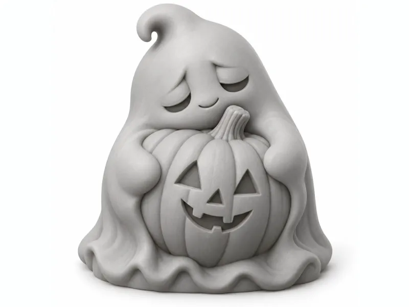 Ghost Hugging Pumpkin