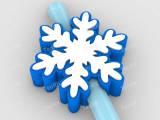 Straw Topper snowflake-0