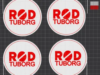 Rød Tuborg Coaster