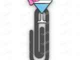 Paperclip cup with bow - bookmark-0
