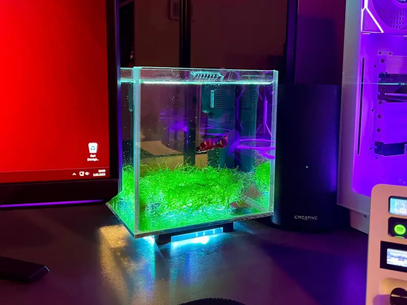 Нижняя RGB-подсветка для мини-аквариума