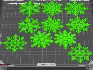Snowflake Christmas tree decorations