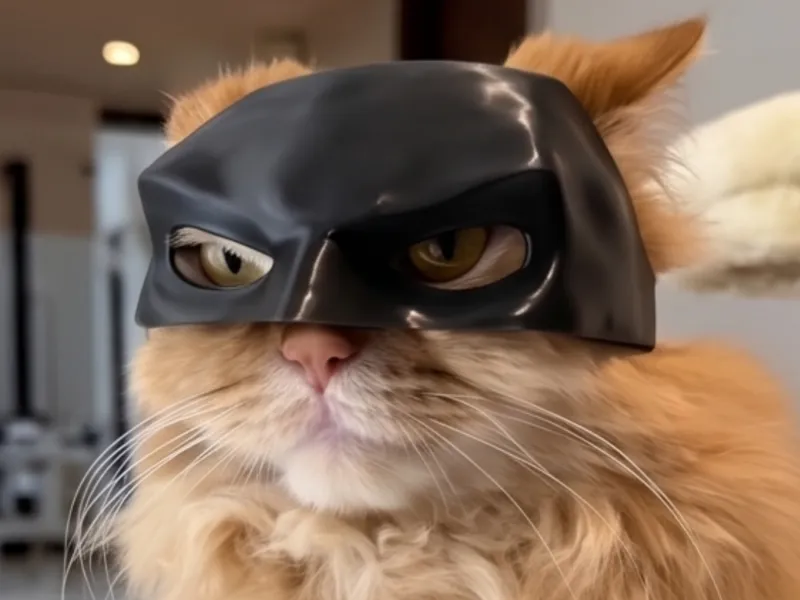 Batman-Inspired Cat Mask