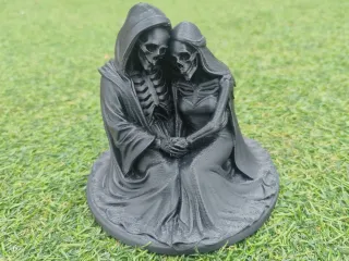 Eternal Embrace Skeleton Lovers Resting Embrace Figurine