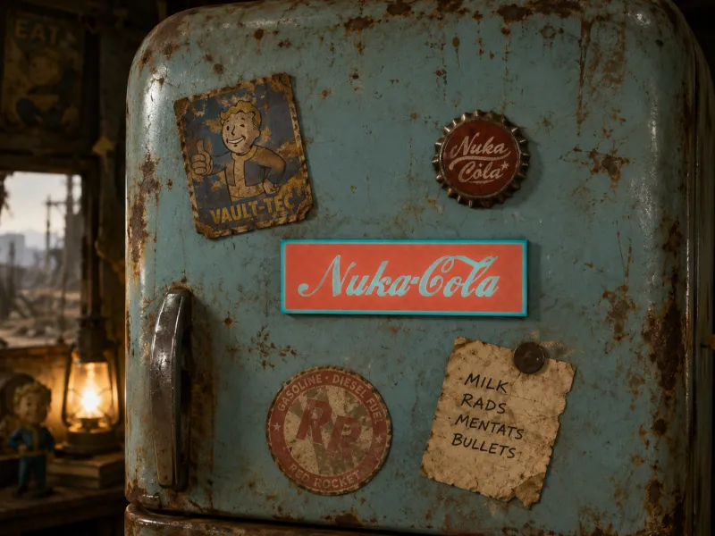 Nuka-Cola Glowing Fridge Magnet