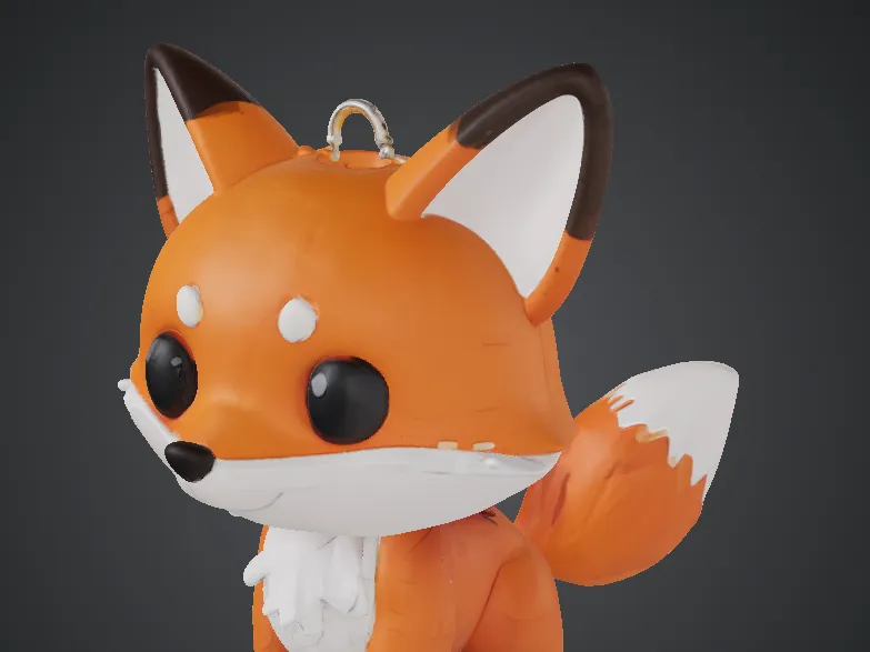 Cute Multicolor Chibi Fox Keychain & Toy