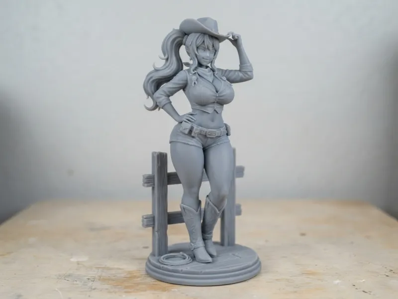 Kawaii Cowgirl Pin-Up