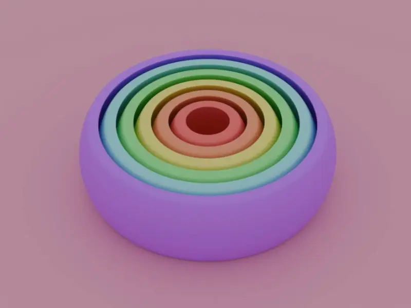 Fractal gyro sphere fidget toy