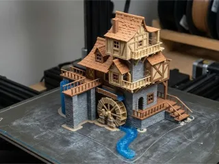 Mansion with a watermill