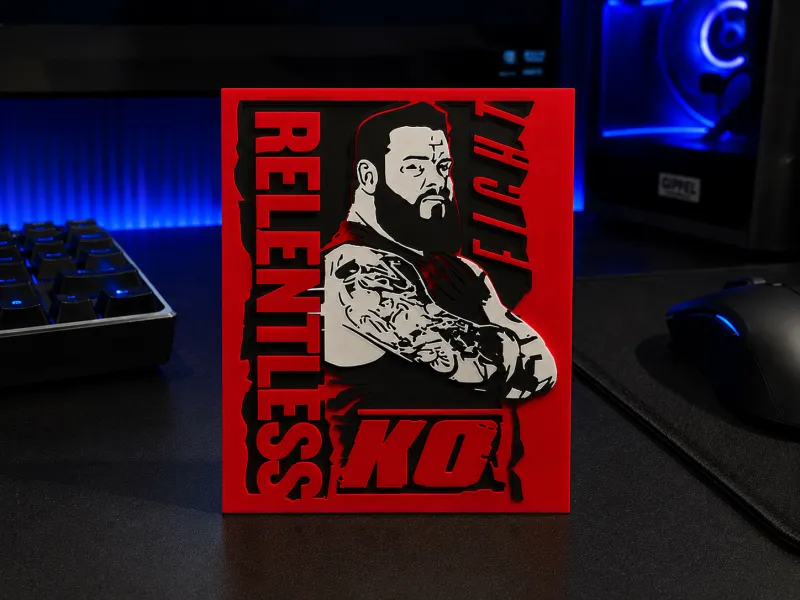 Kevin Owens Relentless Desk Stand WWF WWE