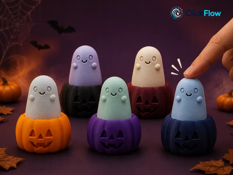 Ghost Pumpkin Clicker | Halloween Desk Fidget