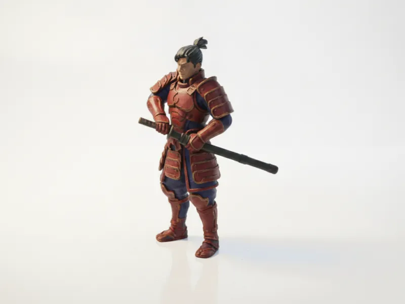 Galaktischer Samurai-Krieger Fantasy-Figurine 3D-druckbar
