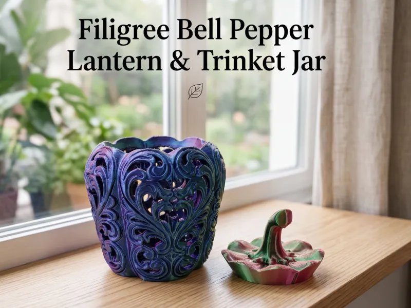 Filigree Bell Pepper Lantern, Trinket Jar & Scent Diffuser