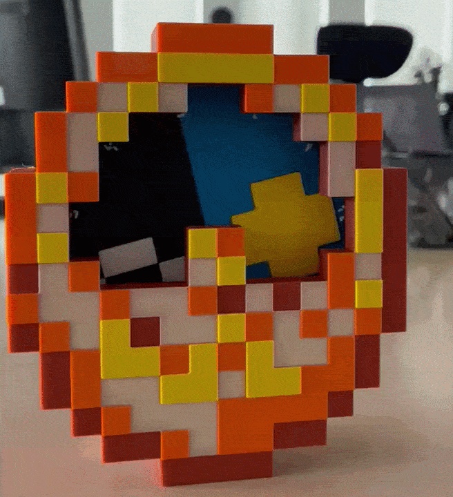 Настенные 3D-часы Minecraft и мини-версия