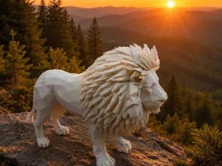 Polygonal Lion King 