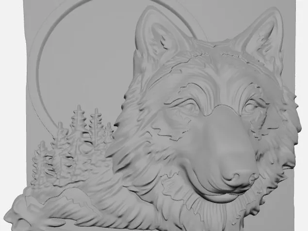 Wolf in the Mountains Wall Decoration