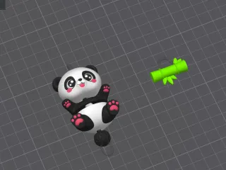 Fluffy Tail Cute Flexi Baby Panda - Toy/ Keychain/Magnet