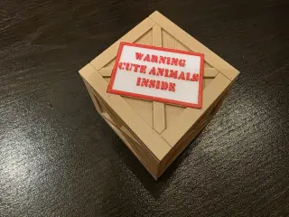 Wooden Crate Container - Cute animal container/scalable