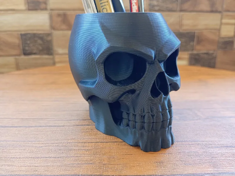 💀 3D-geprinte schedelpennenhouder 💀