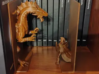 Knight vs Dragon Bookends