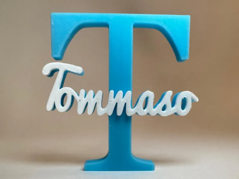 Placa de Nome 3D - Tommaso
