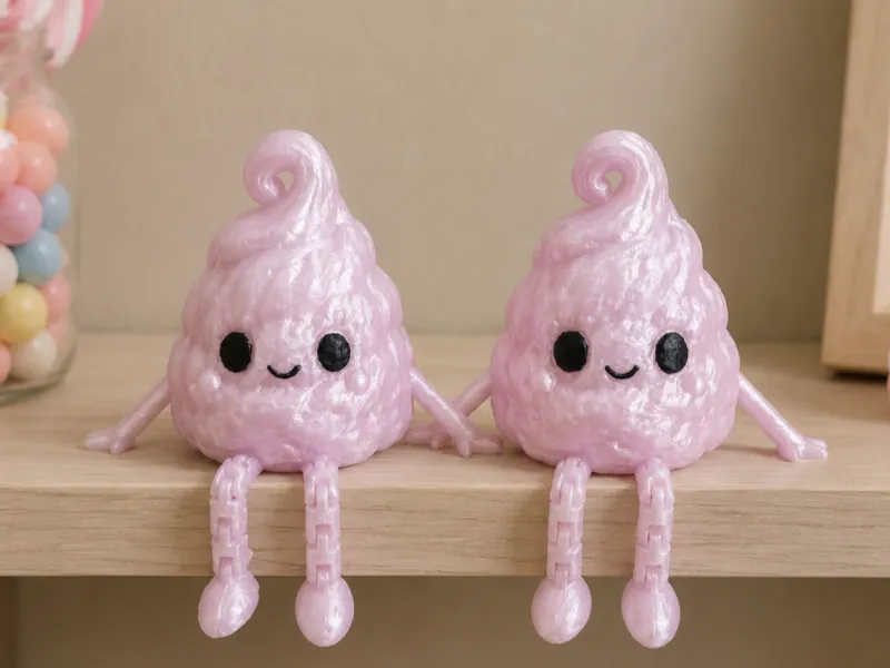 Articulated Cute Cotton Candy Flexi Toy