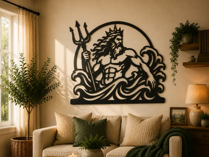 Poseidon 2D Muurkunst