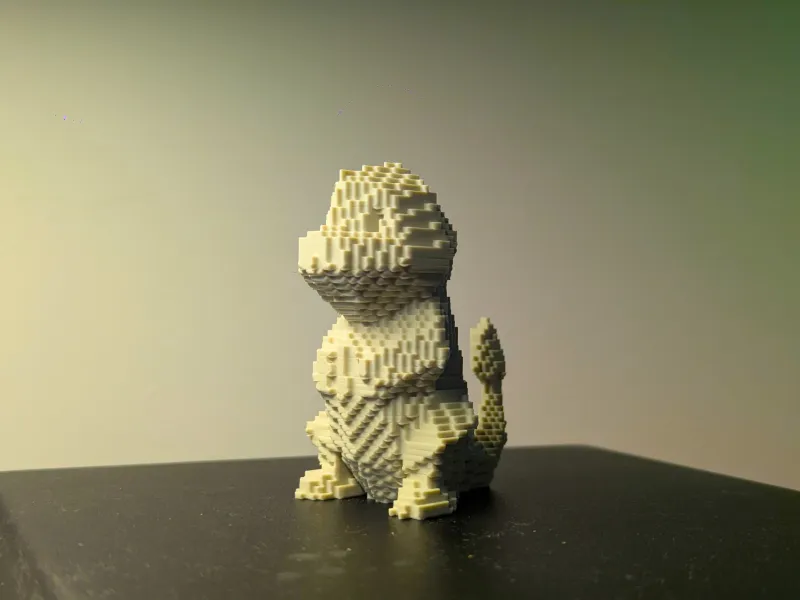 Figura de Arte Pixel Voxel de Charmander