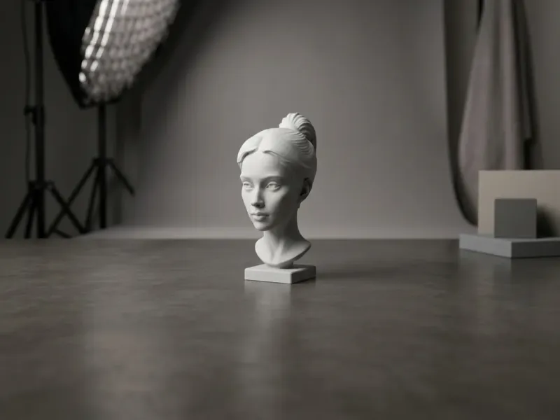 Graceful Muse – Elegant Female Bust Statue