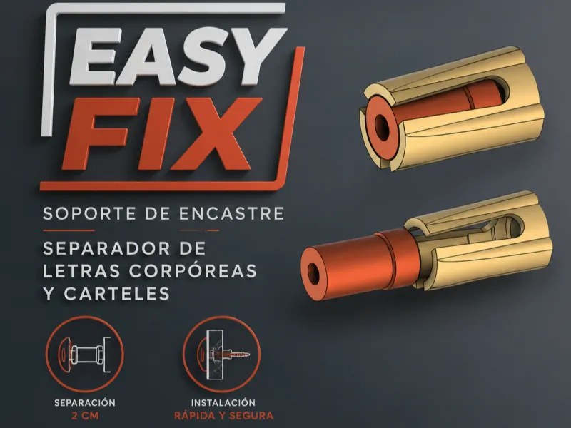 Abstandshalter zur Befestigung von Körperbuchstaben / Easy Fix