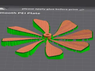 Hélice 8 pâles 6"pouce V1