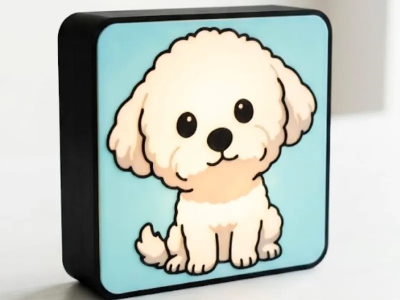 Luminária de Bichon Maltês