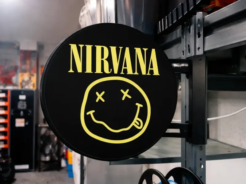Nirvana Pub Sign2-Sided 3D Printed Garage Bar Sign