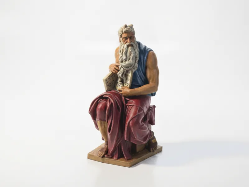 Moses Reading Sculpture Classical Statue 3D Printable