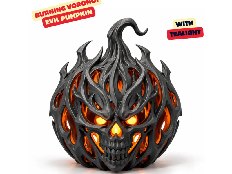 燃え盛るボロノイ イビルパンプキン 🎃💀 🔥