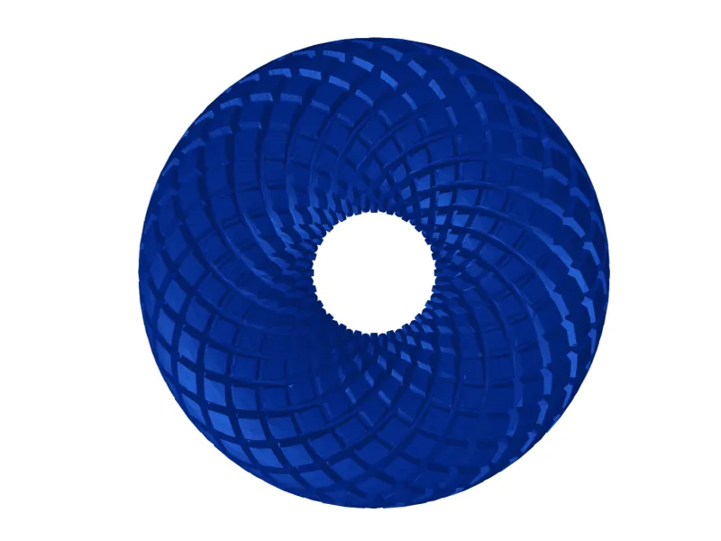Rodin Coil Torus STL 160mm x 59mm | 2 x 24 groves