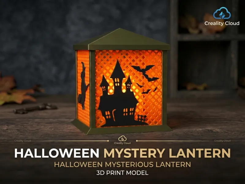 Lanterna Misteriosa de Halloween (Suporte para Vela LED)