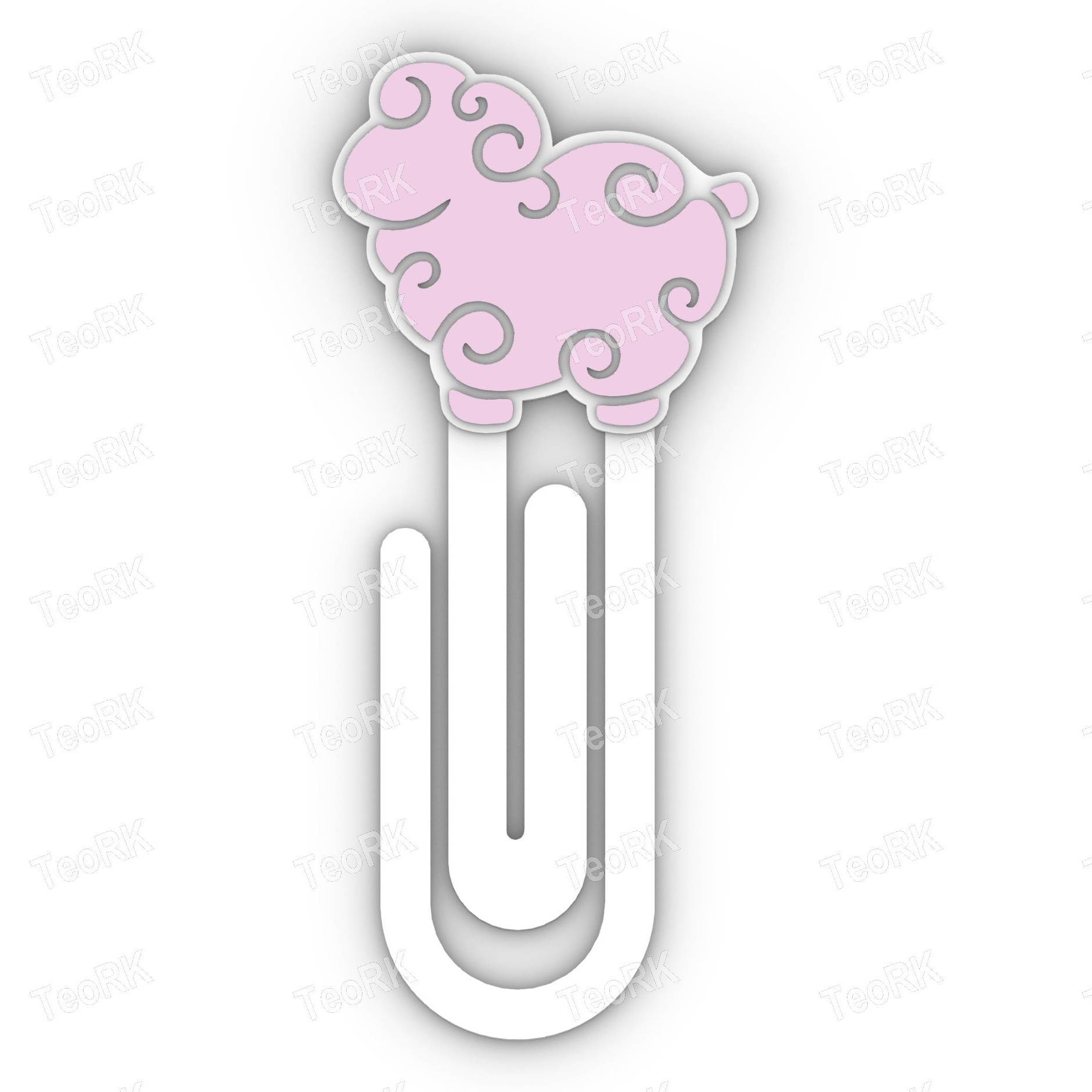 Paperclip Cute sheep - bookmark