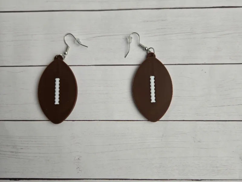 football earrings
