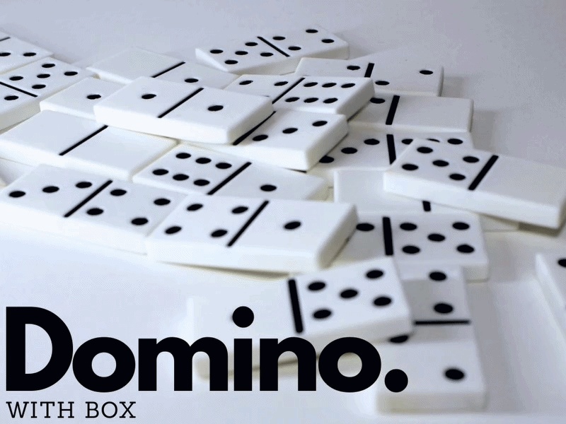 Conjunto de Dominó com Caixa de Armazenamento