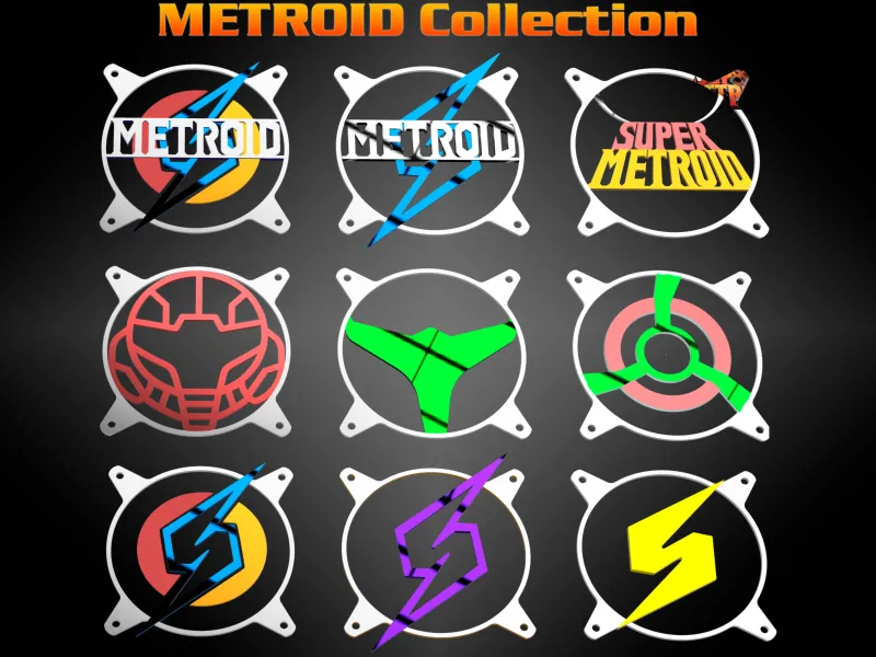 Metroid Collection Custom Decorative Plate for 120mm Fan