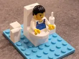 BlockBricks compatible toilet: WC, paper and brush-0