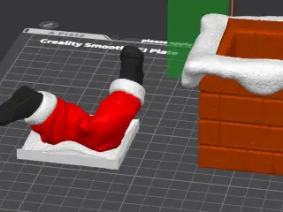 Santa Stuck in the Chimney Funny Gift Box