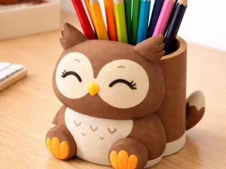 Cute Owl Pencil Holder – Adorable Desk Organizer