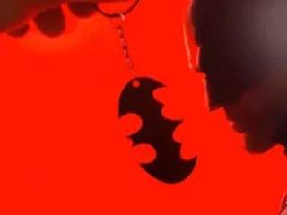 batman logo keychain